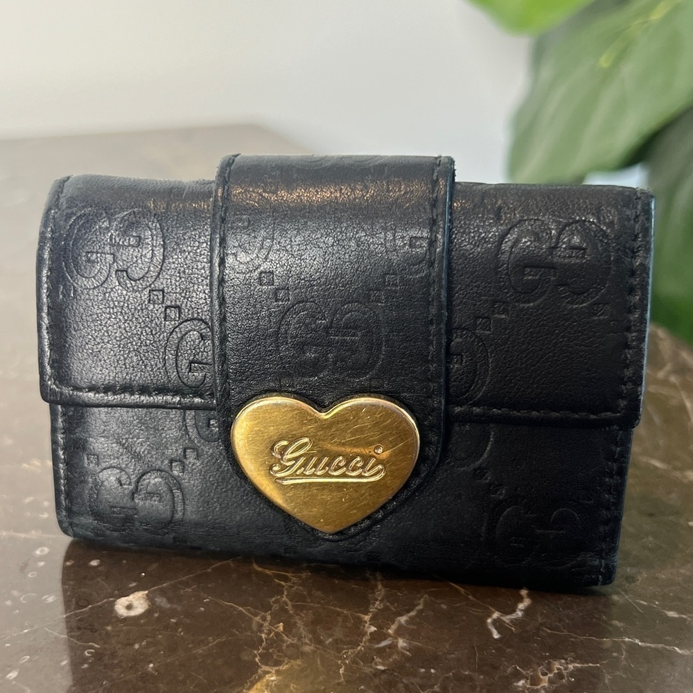 Gucci Heart Embossed Key Holder
